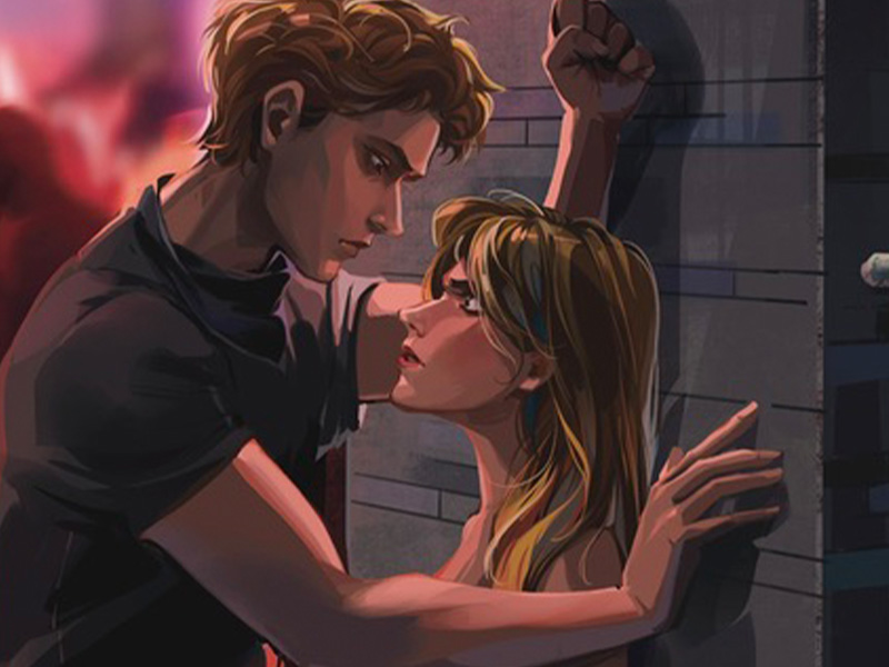 Nahaufnahme der Charakterillustration zu „Save me in Maple Creek“: Joshka verteidigt Mira