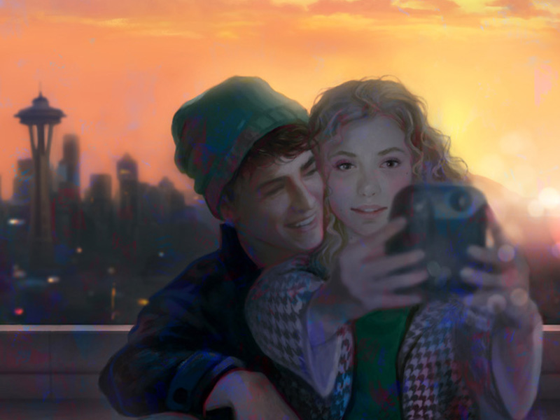 Nahaufnahme der Charakterillustration zu „What we hide“ mit Lucie und Callahan