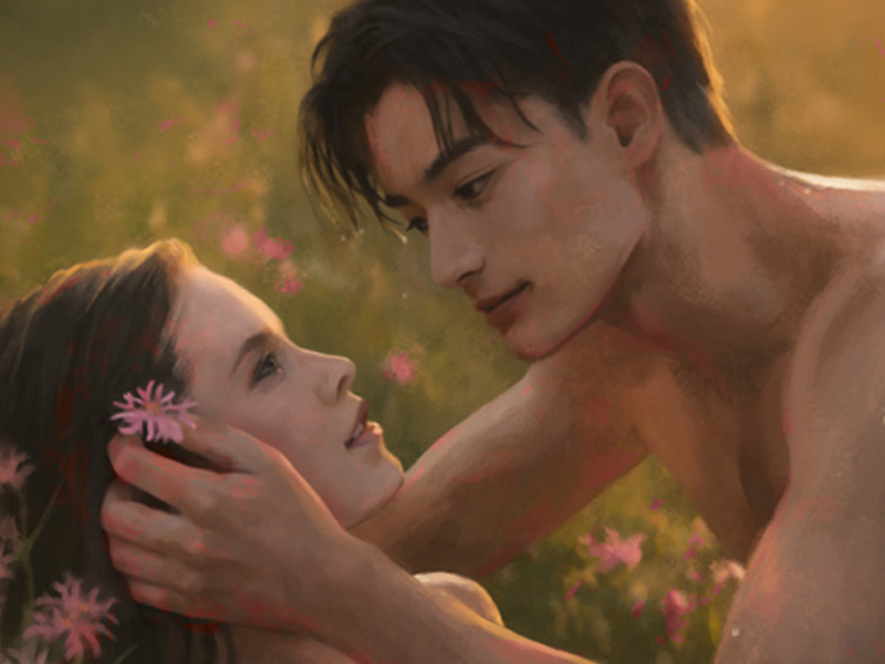 Nahaufnahme der Charakterillustration zu „Waiting for Eloise“ mit Eloise und Dante