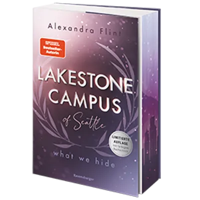 Buchcover „Lakestone Campus – what we hide“ von Alexandra Flint